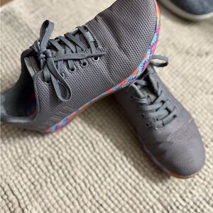 NOBULL Gray Sneakers with Vibrant Patterned Insoles